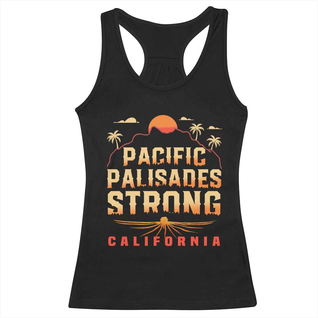 Pacific Palisades Strong Racerback Tank Top Support California LA Relief