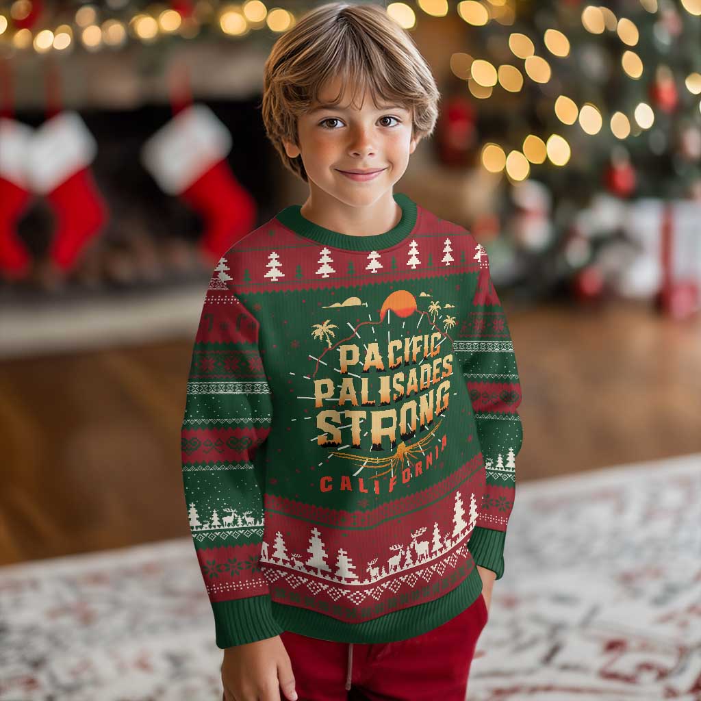Pacific Palisades Strong Knitted Sweatshirt Support California LA Relief