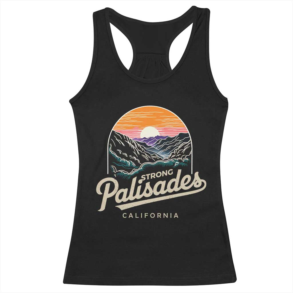 Palisades Strong Racerback Tank Top Support California LA Relief Vintage