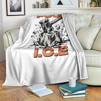 Crush Ice Protest Graphic Throw Blanket Sledgehammer Smash Against Ice Political Resistance