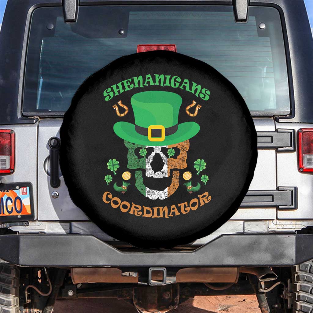 Irish Skull Spare Tire Cover Shenanigans Coordinator St Patrick's Day