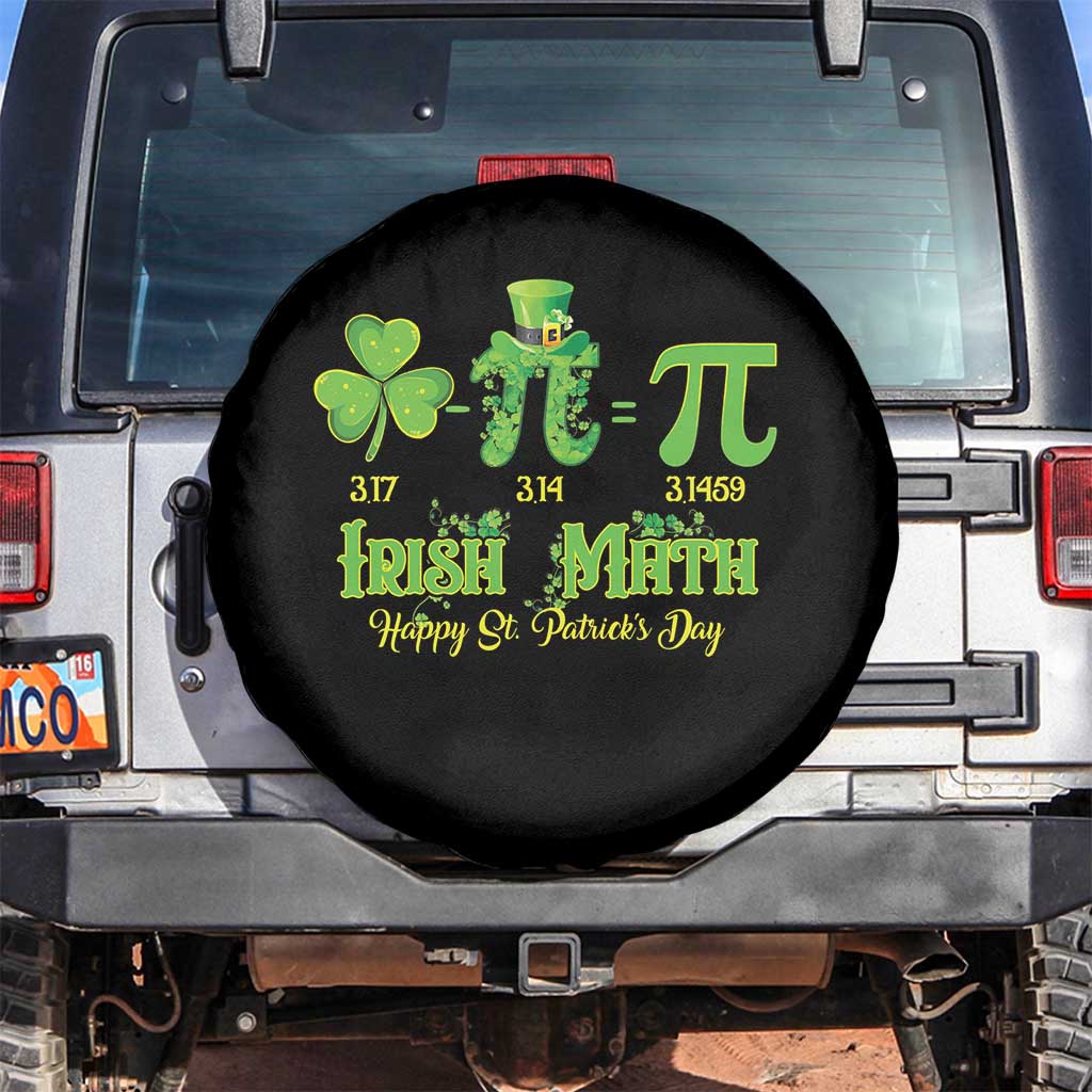 Funny Teacher St Patricks Day Spare Tire Cover Irish Math 3.14 Pi Shamrock Teacher Happy  Day