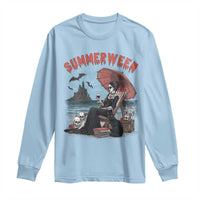 Gothic Summerween Long Sleeve Shirt Spooky Summer Halloween Horror Character - Wonder Print Shop