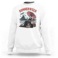 Gothic Summerween Sweatshirt Spooky Summer Halloween Horror Character - Wonder Print Shop