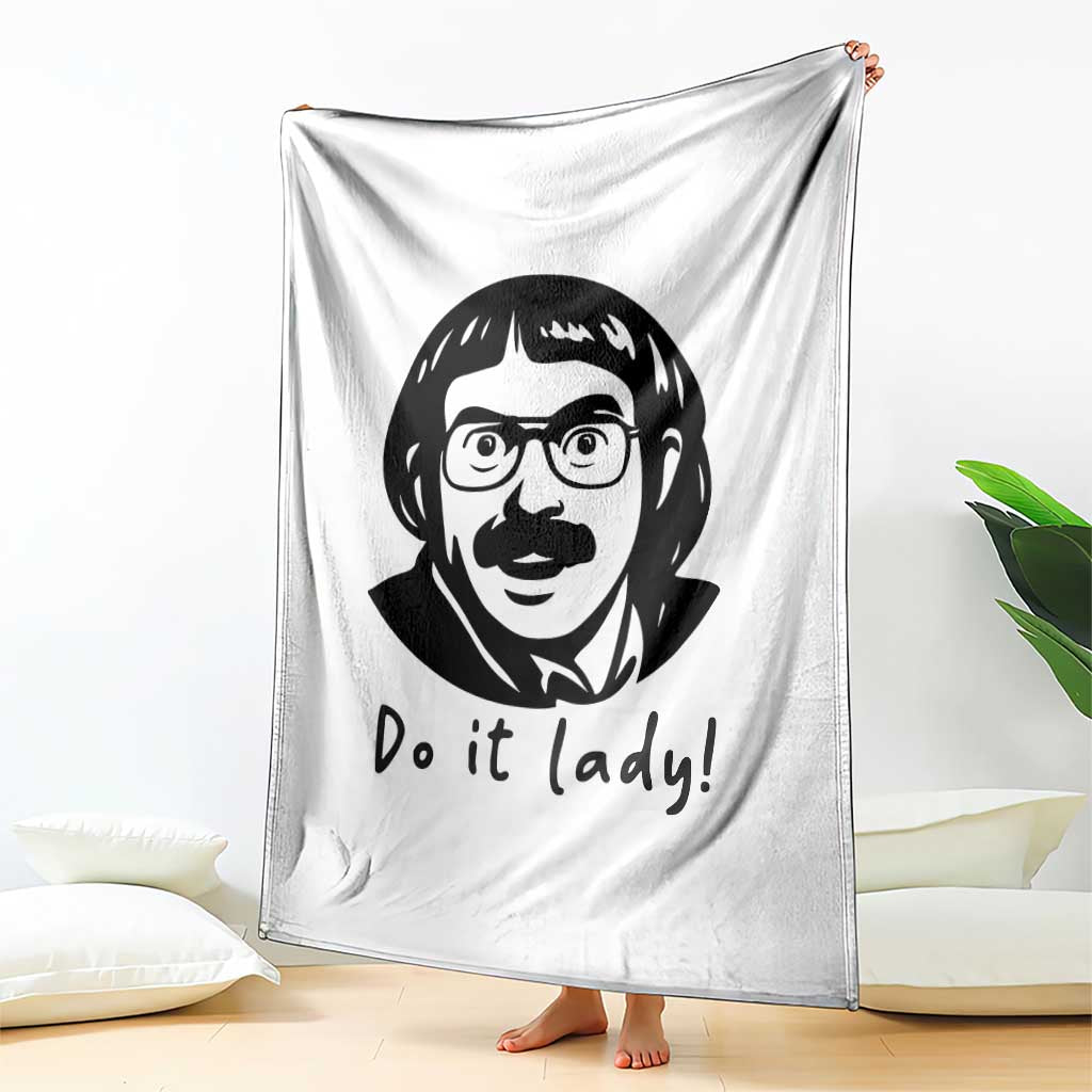 Funny Do It Lady Throw Blanket Mustache Guy Meme Parody - Wonder Print Shop
