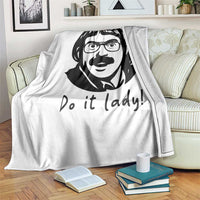 Funny Do It Lady Throw Blanket Mustache Guy Meme Parody - Wonder Print Shop