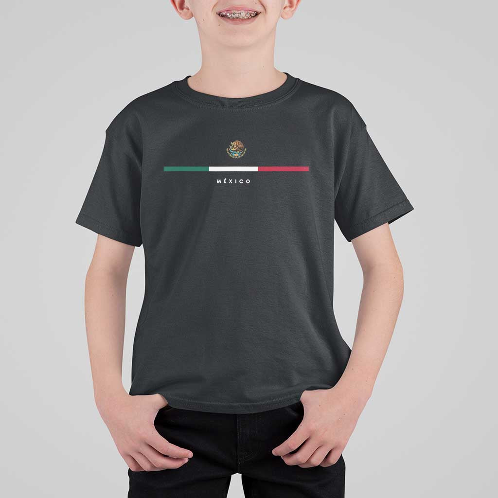 Mexico Pride T Shirt For Kid Mexican Flag Independence Day Hispanic Heritage Minimalism