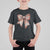 Coquette Bow Pumpkin American Football T Shirt For Kid Retro Thanksgiving Autumn Vibe - Wonder Print Shop