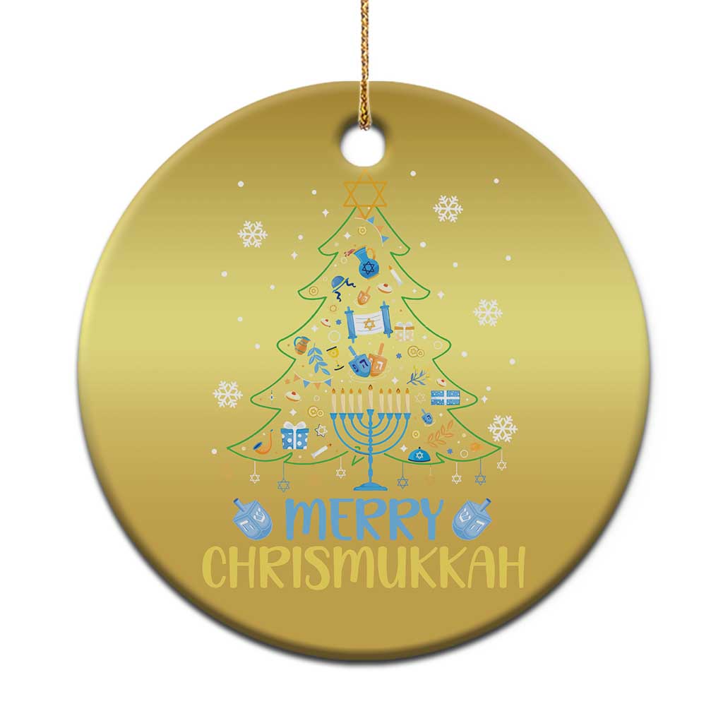 Christmas Hanukkah Christmas Ornament Merry Christmukkah Jewish Christmas Tree Chanukah - Wonder Print Shop