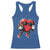 Valentines Day Heart Playing Football Racerback Tank Top Cute Gift for Sports Lovers