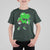 St Patricks Day Shamrock Playing Football T Shirt For Kid Cute Gift for Sports Lovers