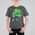 St Patricks Day Shamrock Playing Football T Shirt For Kid Cute Gift for Sports Lovers