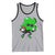 St Patricks Day Shamrock Playing Football Tank Top Cute Gift for Sports Lovers