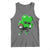 St Patricks Day Shamrock Playing Football Tank Top Cute Gift for Sports Lovers