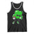 St Patricks Day Shamrock Playing Football Tank Top Cute Gift for Sports Lovers