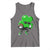 St Patricks Day Shamrock Playing Football Tank Top Cute Gift for Sports Lovers