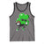 St Patricks Day Shamrock Playing Football Tank Top Cute Gift for Sports Lovers