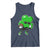 St Patricks Day Shamrock Playing Football Tank Top Cute Gift for Sports Lovers