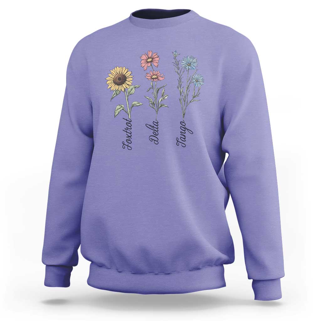 Floral FDT Foxtrot Delta Tango Sweatshirt