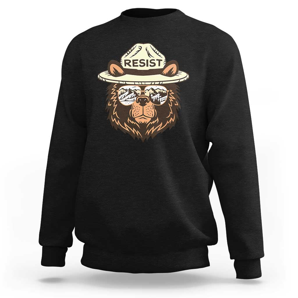 Resist Bear Retro Vintage Sweatshirt