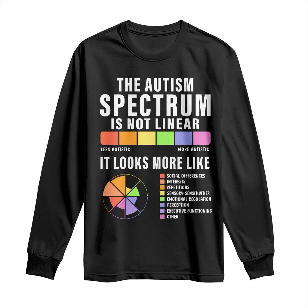Autism Acceptance Long Sleeve Shirt The Autism Spectrum Is Not Linear