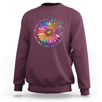 Be Kind Autism Awareness Sweatshirt Kindness Sunflower Tie Dye Puzzle