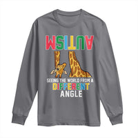 Giraffe Autism Awareness Long Sleeve Shirt Seeing World Different Angle