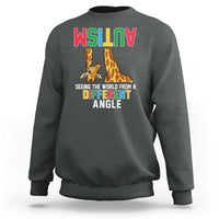 Giraffe Autism Awareness Sweatshirt Seeing World Different Angle