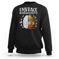 Embrace Neurodiversity Sweatshirt Autism Awareness ASD ADHD Acceptance