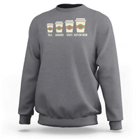 Funny Autism Mom Sweatshirt Coffee Support Autistic