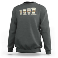 Funny Autism Mom Sweatshirt Coffee Support Autistic