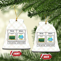 Funny Teacher Summer Break Ceramic Ornament First Teach Then Beach Vacation Mode - Wonder Print Shop