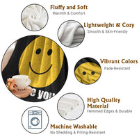 I Hate You Meme Distressed Smiling Face Throw Blanket Dark Humor Sarcastic Funny Attitude