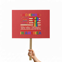 No Kings In America Rainbow Flag Protest Sign - Wonder Print Shop