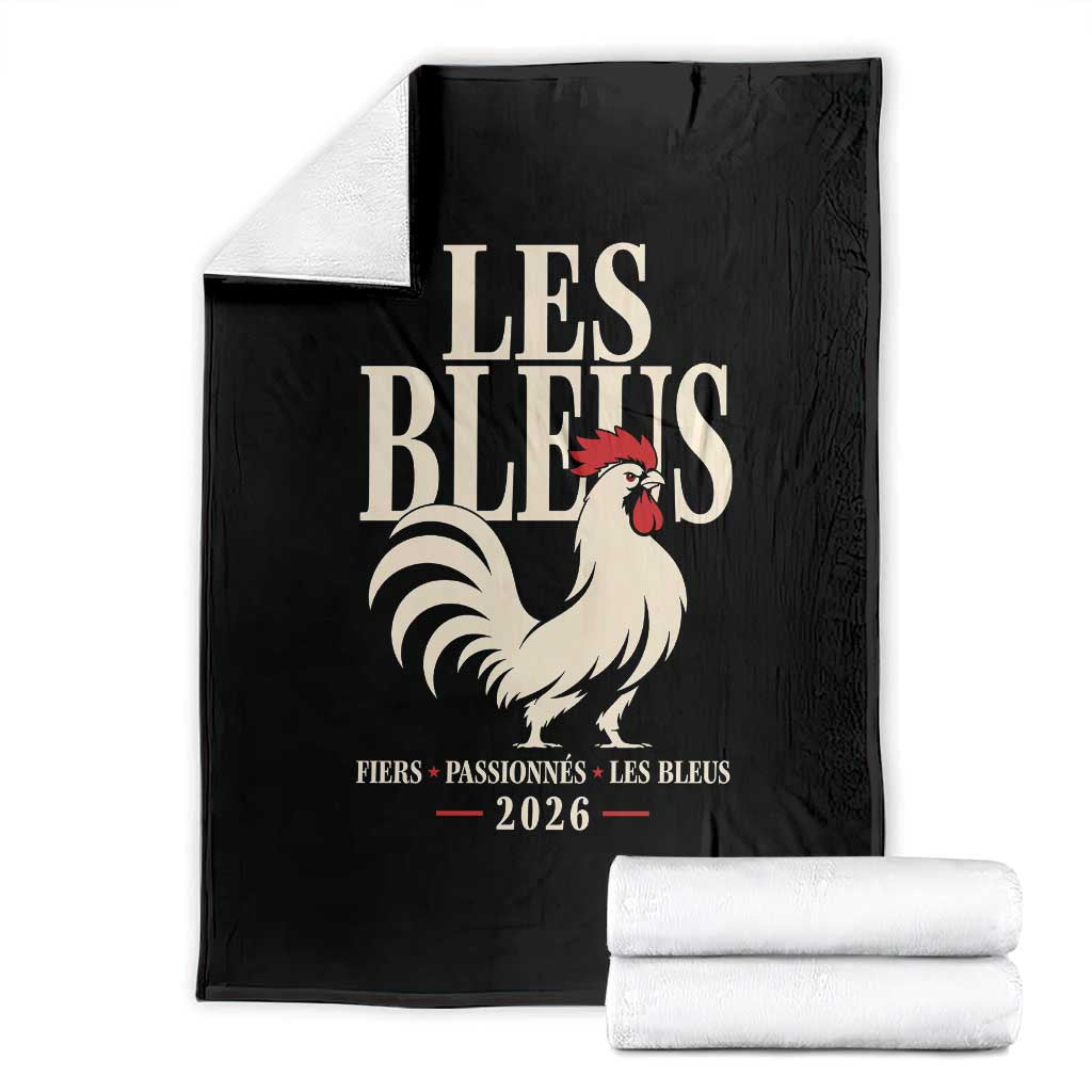 Les Bleus France Soccer Retro Rooster Graphic Throw Blanket Proud Passionate French Pride Vintage Football Fans Gear