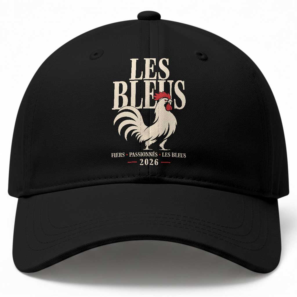 Les Bleus France Soccer Retro Rooster Graphic Baseball Cap Proud Passionate French Pride Vintage Football Fans Gear