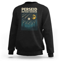 Vintage Perseid Meteor Shower Observer Sweatshirt Retro Celestial Stargazing Graphic