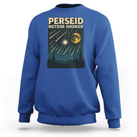Vintage Perseid Meteor Shower Observer Sweatshirt Retro Celestial Stargazing Graphic