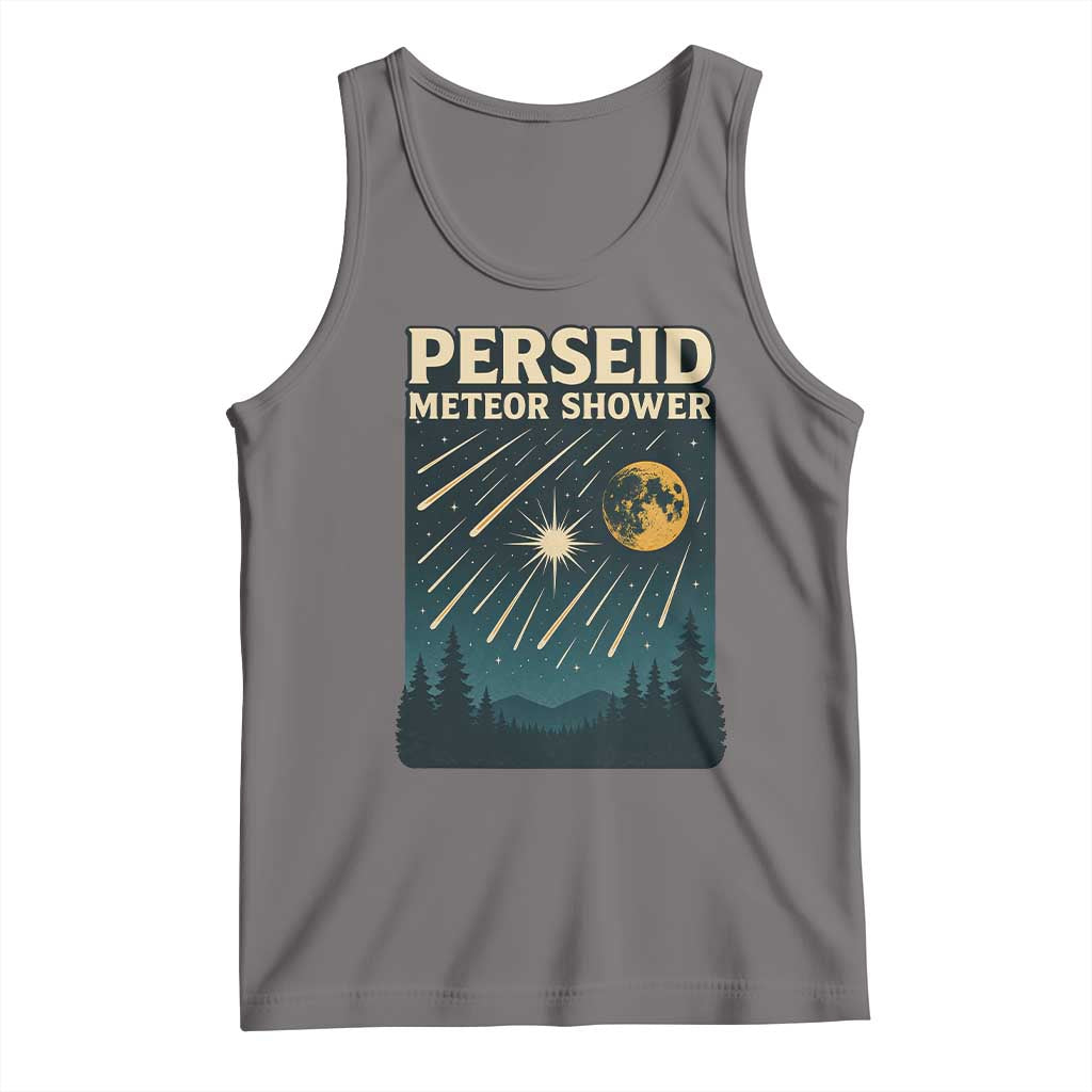 Vintage Perseid Meteor Shower Observer Tank Top Retro Celestial Stargazing Graphic