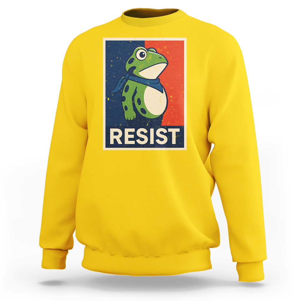 Portland 2025 Protest Sweatshirt Frog Resist Against Pepper Spray - Wonder Print Shop
