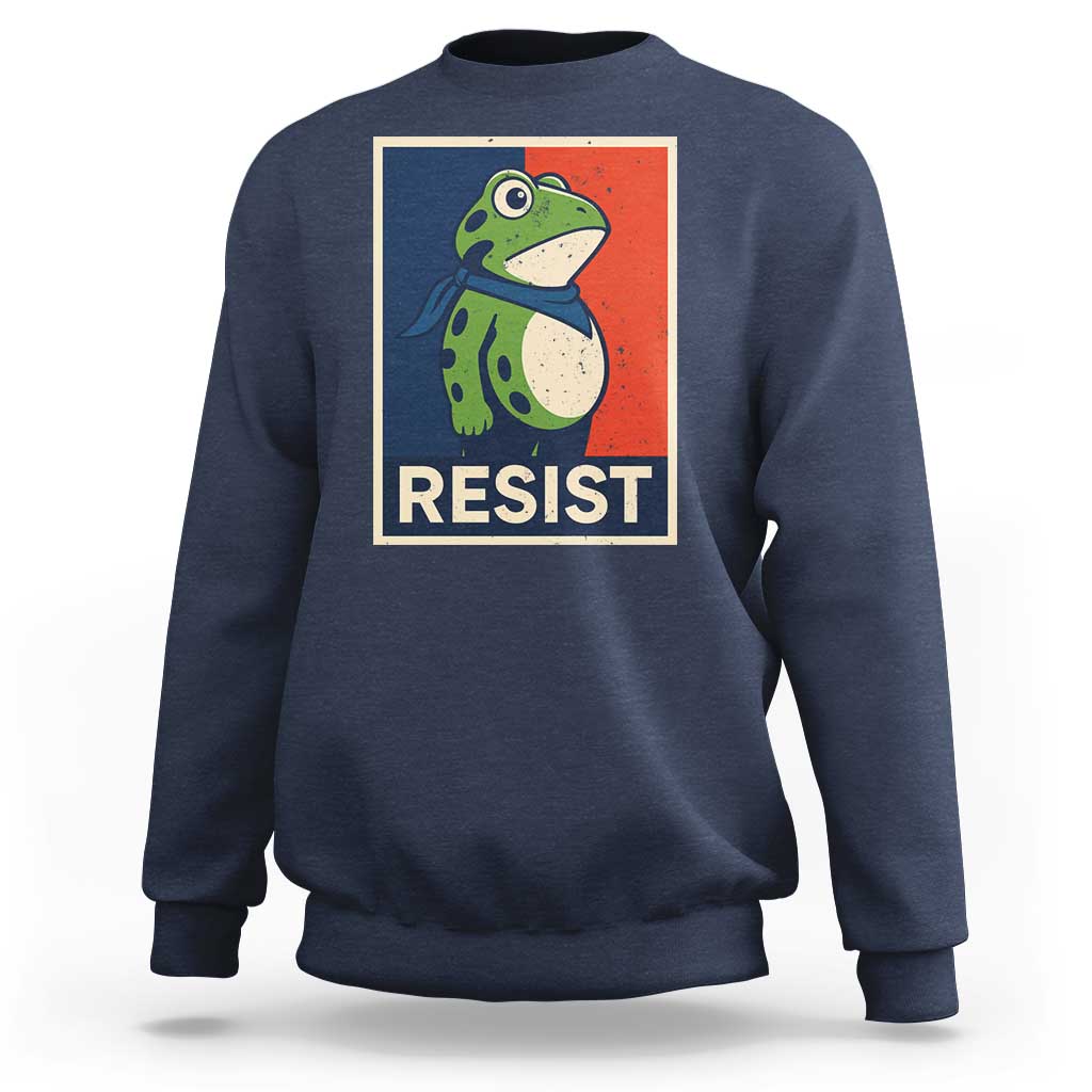 Portland 2025 Protest Sweatshirt Frog Resist Against Pepper Spray - Wonder Print Shop