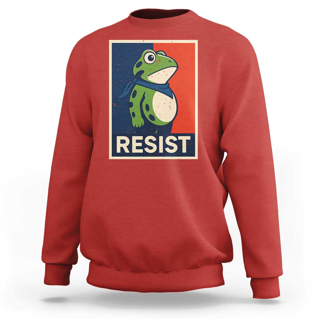 Portland 2025 Protest Sweatshirt Frog Resist Against Pepper Spray - Wonder Print Shop