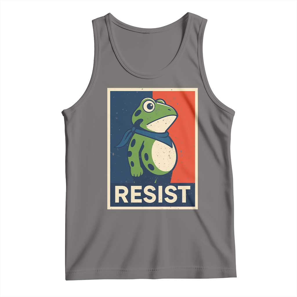 Portland 2025 Protest Tank Top Frog Resist Against Pepper Spray - Wonder Print Shop