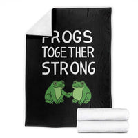 Frogs Together Strong Throw Blanket Free Portland Oregon Unity Meme - Wonder Print Shop
