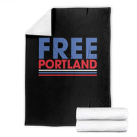 Free Portland Bold Patriotic Throw Blanket Red White and Blue Protest Statement - Wonder Print Shop