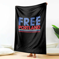 Free Portland Bold Patriotic Throw Blanket Red White and Blue Protest Statement - Wonder Print Shop