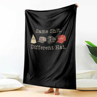 Same Shit Different Hat Throw Blanket - Wonder Print Shop