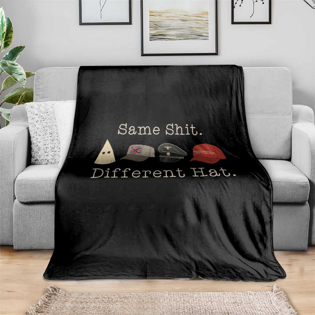 Same Shit Different Hat Throw Blanket - Wonder Print Shop