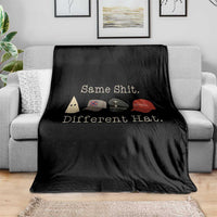 Same Shit Different Hat Throw Blanket - Wonder Print Shop