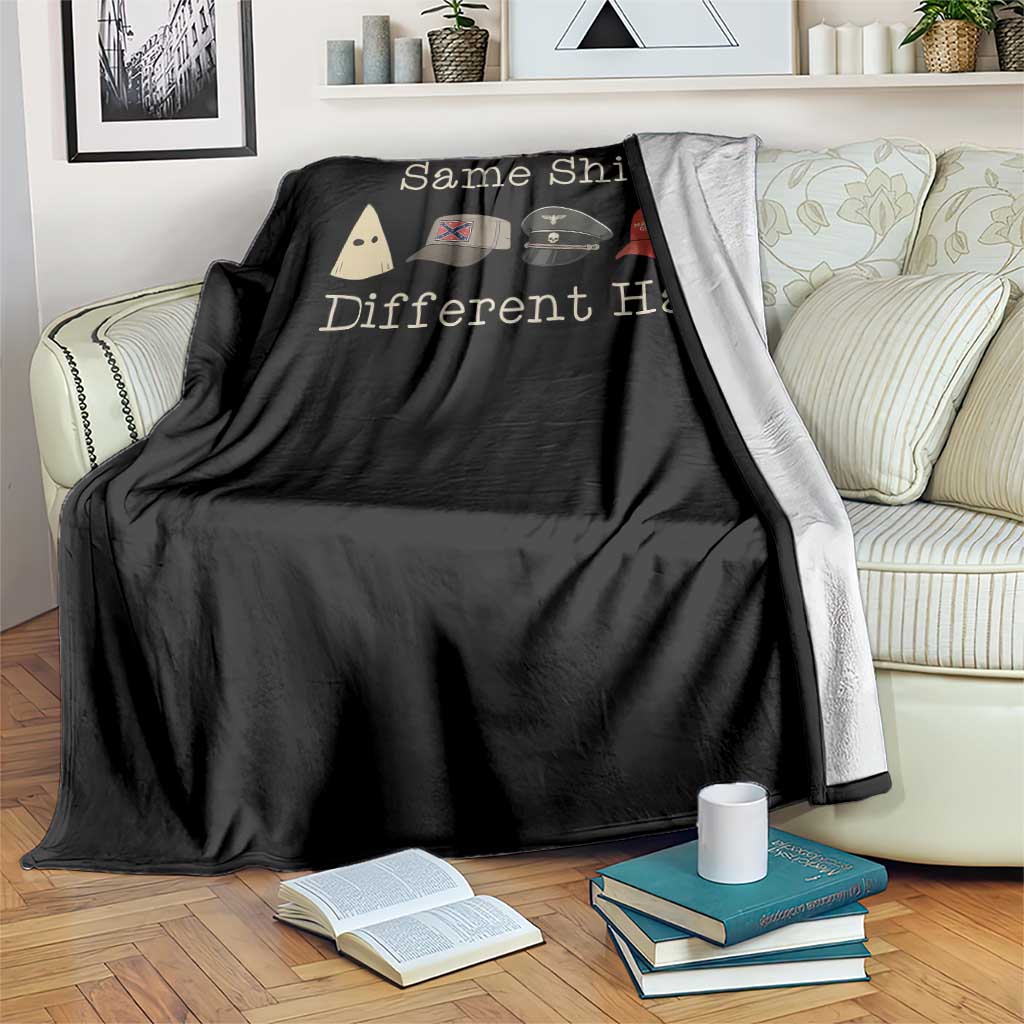 Same Shit Different Hat Throw Blanket - Wonder Print Shop